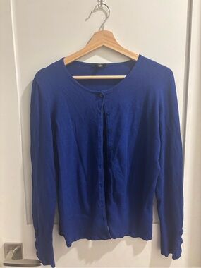 Jacob Cobalt Blue Women's Button-Down Cardigan